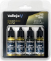 Vallejo: 77.267 - True Metallic Metal - Greenish Gold Paint Set (4)